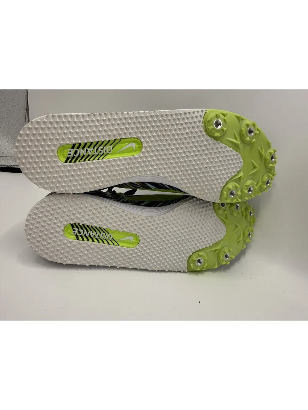 Nike Zoom Rival D 8 Track White Black Volt Women's Size 6.5 - 616309-170